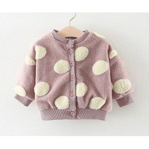 Kids Jongens En Meisjes Pluche Fleece Dot Verdikte Jas Kinderen Winter Kleding Winter Peuter Meisjes Warm Katoenen Jas
