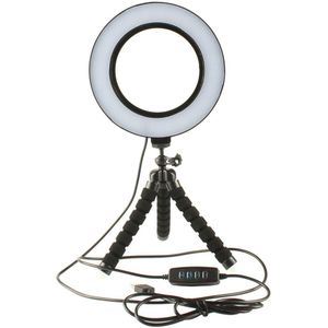 Fotografie Kit LED 16/26cm Selfie Stok Ring Licht Dimbare Camera Telefoon Studio Video Make Lamp met Flexibele octopus Statief