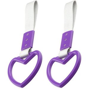 2Pcs Styling Professionele Auto Waarschuwing Ring Interieur Exterieur Achterbumper Vervangende Onderdelen Jdm Tsurikawa Handvat Strap Hand Pull