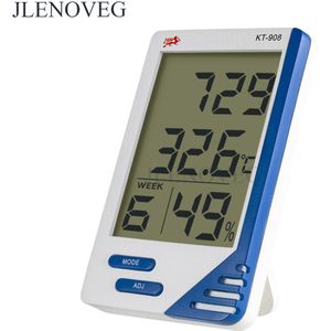 C / F Indoor Outdoor Lcd Digitale Thermometer Luchtvochtigheid Temperatuur Kalender Datum Alarm Meter Tester Hygrometer Weerstation