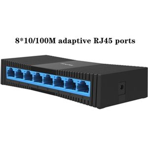 Tp-Link Schakelaar Duplex Switch Ethernet Switch 8-Poort Ethernet Adapter Switch Rj45 TL-SF1008 + 100Mbps Auto mdi/Mdix Plug En Play