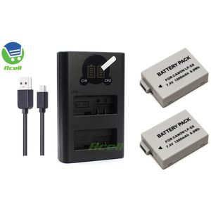 LP-E8 Batterij + Lcd Usb Dual Charger Voor Canon Eos 700D 650D 600D 550D Eos Rebel T2i T3i T4i T5i eos Kiss X4 X5 X6i X7i Camera