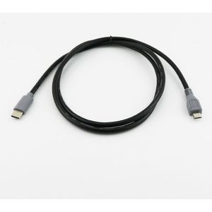 1Pcs Usb Type C 3.1 Male Naar Micro Usb 5 Pin B Male Plug Converter Otg Adapter Lead Data kabel Voor Mobiele Macbook 25Cm/1 M 3ft