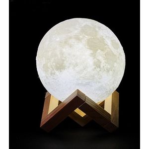 3D Print Oplaadbare Maan Lamp Led Nachtlampje Creatieve Touch Schakelaar Maan Licht Voor Slaapkamer Decoratie