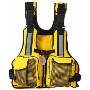Volwassen Reddingsvest Verstelbare Multi Pocket Reddingvest Drijfvermogen Veilig Zeilen Kayak Kanoën Vliegvissen Watersport Aid Vest