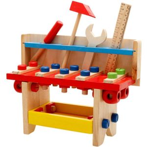 Houten Schroevendraaier Kid Ingenieur Kinderen Schaal Speelgoed Wrench Educatief Kit Werk Tool Set Pretend Play