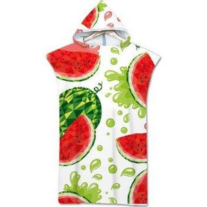 Watermeloen 3D Gedrukt Microfiber Strand Poncho Handdoek Sneldrogend Veranderende Robe Hooded Badhanddoeken Voor Zwemmen Surf Water Sport