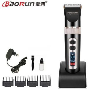 Professionele tondeuse oplaadbare trimmer lithium batterij Titanium blade cutter verstelbare kam Fine-tuning 100-240V