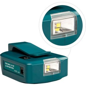 14.4V/18V Li-On Batterij Dual Usb-poort Met Led Light Spotlight Outdoor Zaklamp Voor Makita batterijen