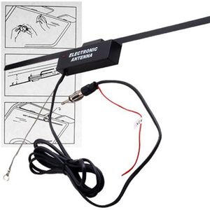 Marsnaska Auto Decoraties Auto Antenne Booster Auto Elektronische Fm/Am Radio Antenne Voorruit 12V Zwart