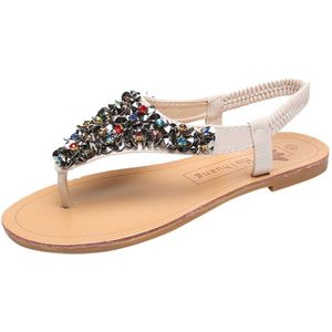 JAYCOSIN Zomer Schoenen Sandalen vrouwen Elastische Band Strass Pailletten Slippers Waterdichte Platform Sandalen Schoenen jun12 #4