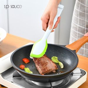 Japan Multifunctionele Siliconen Voedsel Clip Afneembare Keuken Gadget Food Grade Steak Noodle Tang Nylon Handvat Barbecue Tool