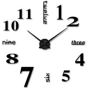 Wandklok Horloge Acryl Spiegel Muursticker Klok 3d Diy Romeinse Cijfer Mute Stickers Home Decoratie Woonkamer Quartz Naald