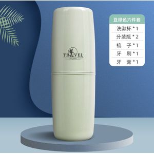 Etravel 4/6 In1 Reizen Wassen Cup Reizen Tandenborstel Doos Shampoo Fles Reizen Wassen Set Reizen Draagbare Toothbrushing Cup Met Kam