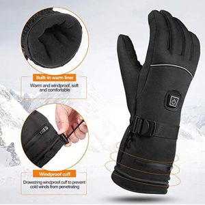 Mannen Vrouwen Winter Elektrische Verwarmde Handschoenen Met Reflecterende Strip Batterij Aangedreven Y98F