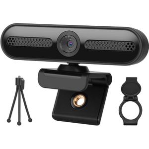 Vizolink W4D Webcam Real 2K Uhd 2560*1440P 400W Pixels Groothoek Camera Met 2 Microfoons en Statief Voor Video Conference