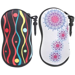 2Pcs Brillenkoker Neopreen Breukvast Rits Gevallen Protector Waterdichte Duiken Bril Bag Travel Accessoires