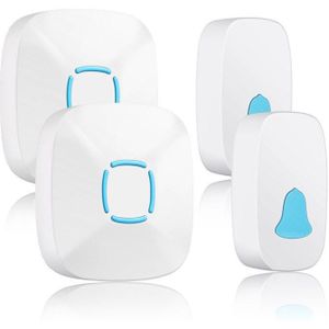 Outdoor Draadloze Waterdichte Deurbel Smart Home Deurbel Chime Kit Led Flash Security Alarm Welkom Huis Melodieën