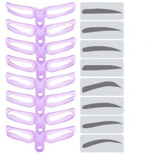 8 In 1 Wenkbrauw Template Wenkbrauw Grooming Stencil Kit Makeup Tools Wenkbrauw Definiëren Makeup Tools
