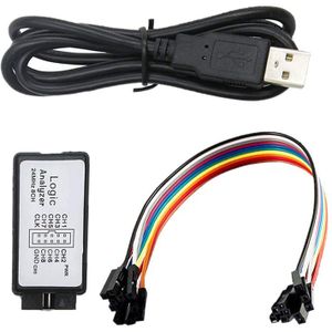 Usb Logic Analyzer 24M Fpga Debug Tool 24 Mhz 8CH Microcontroller Arm, 16 Mhz, 12 Mhz, 8 Mhz, 4 Mhz, 2 Mhz Logic Analyzer