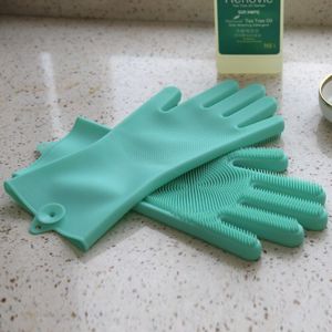 1 Paar Afwassen Handschoenen Siliconen Schotel Wassen Handschoenen Keuken Siliconen Schoonmaken Huishoudelijke Gereedschappen Voor Schone Auto Huisdier Borstel Handschoen