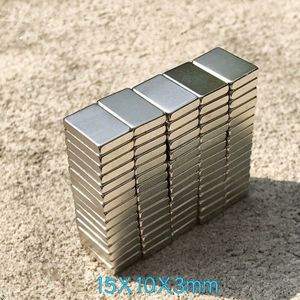 50/100/200Pcs Rechthoekige Magneet 15X10X3 15X10X2 N35 Ndfeb blok Super Krachtige Sterke Permanente Magnetische Imanes 15*10*3 15*10*2