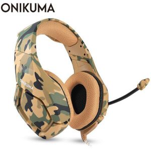 ONIKUMA K1 Camouflage PS4 Headset Bass Gaming Hoofdtelefoon Game Oordopjes Casque met Mic voor PC Mobiele Telefoon Xbox Een tablet