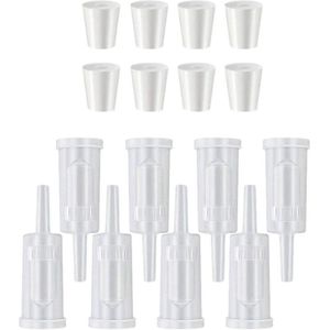 8Pack Brouwen Luchtsluis Met Rubber Airlock Stopper Twin Luchtsluis Voor Wijn Maken, Bier Brouwen Glas Carboy Vergister