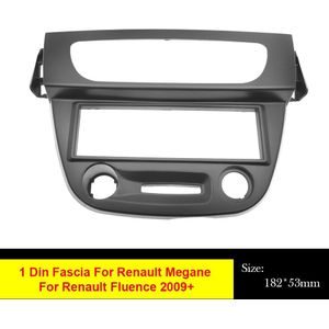 1Din Auto Radio Stereo Fascia Voor Renault Megane - Panel Voor Fluence + Frame Montage Dash Installatie bezel Trim