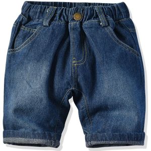 Zomer Causale Peuter Baby Jongens Jeans Shorts Blauw Knop Elastische Taille Kids Shorts Broek 2-7Y