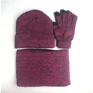 Xthree muts sjaal handschoen set voor meisje vrouwen hoed gebreide muts beanie Bonnet Skullies Mutsen goedkope winter cap