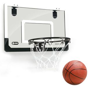 Draagbare Mini Basketbal Kinderen Opknoping Basketbalrugplank Indoor Deur Muur Gemonteerde Mand Bal Board Set Met Pomp Bal