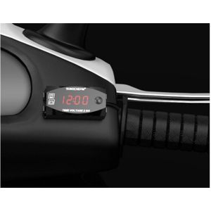 Mini Digitale Voltmeter Ampèremeter 12V 3 In 1 Digitale Led Display Klok Thermometer Indicator Gauge Panel Meter Voor Auto motorfiets