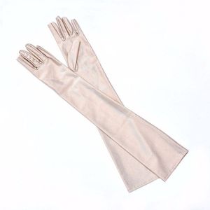 M Mism Mode Elegante Satijnen Lange Vinger Elleboog Bescherming Handschoenen Voor Vrouw Prom Pak Solid Party Vrouwelijke Wanten Handschoenen