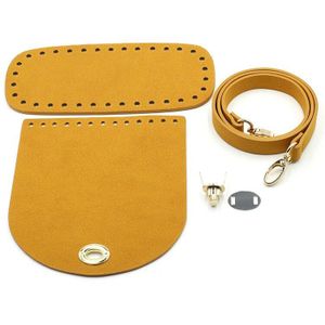 3 Stks/set Faux Lederen Schoudertas Bottom Strap Vervanging, Gebruikt Voor Diyknitted Haak Accessoires Voor Handtassen
