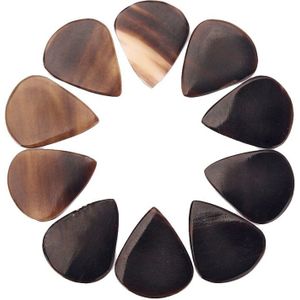 10Pcs Handgemaakte Hoorn Plectrums Mediator Voor Gitaar Manduolin Banjo Ukulele Bas 0.8-1.2Mm