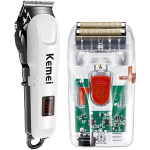 Kemei Tondeuse Voor Mannen Scheerapparaat Elektrische Tondeuse Mannen Haar Snijden Voor Mannen Professionele Clipper Vergeldende Scheerapparaat