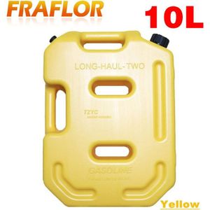 10L Litrer Zwart Jerrycan Plastic Brandstoftank Reserve Benzine Olie Jerry Kan Auto Motorfiets Atv Suv Utv Benzine Opslagtank jerrycan