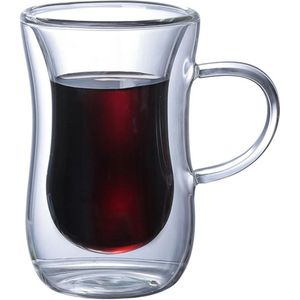 Qq Leven 6 Stuks 80Ml 2.7Oz Glas Dubbelwandige Warmte Geïsoleerde Tumbler Espresso Tea Cup Mok tazas De Ceramica Creativas