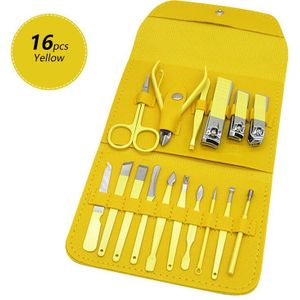 12/16Pcs Manicure Set Nagelknipper Gereedschap Huishoudelijke Groen Rvs Oor Lepel Nail Cutters Schaar Kit Voor manicure Gereedschap