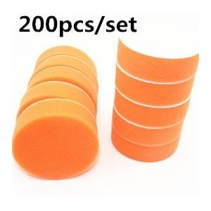 200 ST 80mm 3 &quot;platte High Gross Polijsten Buffing Pad Kit voor Auto Polijstmachine Buffer Spons Schoon waxen Auto verf onderhoud zorg