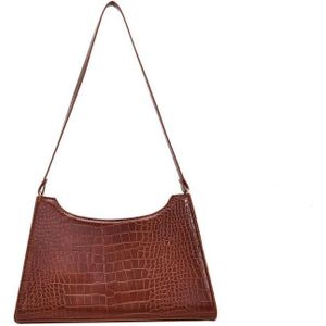 Vrouwen Handtas Retro Alligator Subaxillary Tas Vintage Kleine Driehoek Vierkante Tassen Lederen Retro Schoudertas Effen Kleur Tote