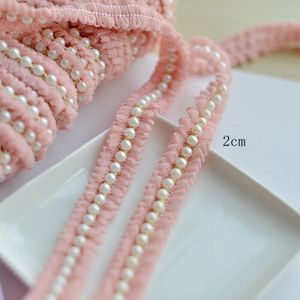 3Yards/Lot 2Cm Breed Goede Kralen Mesh Lace Trim Prinses Rok Jurk Beddengoed Kamer Decoratieve X323