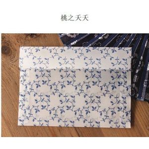 (10 Stuks/partij) 17*12Cm Chinese Blauw En Wit Porselein Retro Postcard Envelop Brief Pad Wenskaarten Doorschijnend Enveloppen