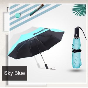 Volautomatische Kleine Parasol Regen Vrouwen Drie Opvouwbare Leuke Anti Uv Paraplu Kids Strand Parasol Winddicht Paraplu Voor Mannen