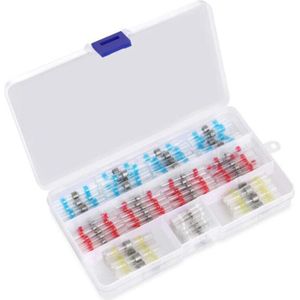 Top120Pcs Solder Seal Draad Connectors Kit, Krimpkous Stootverbinders, Waterdicht En Geïsoleerde Elektrische Draad Terminals