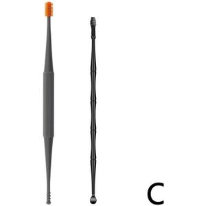 360 ° Wattenstaafje Oor Wax Removal Tool Oor Cleaning Sticks Earpick Remover Siliconen Oor Pick Dubbele Oor Schoner
