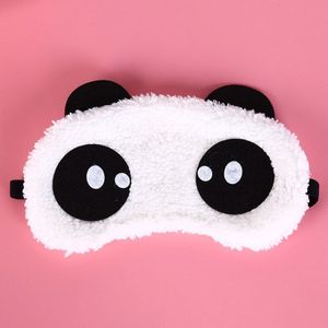 1Pc Cartoon Panda Ontspannen Ijs Of Warm Kompres Slaapmasker Slapen Masker Zwart Masker Bandage Op Ogen Voor Slapen