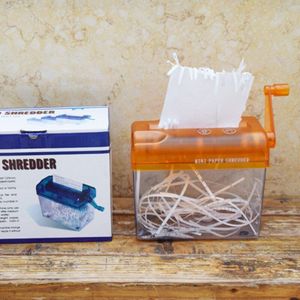 Mini Manual Paper Shredder A6 Office Document Destroyer Receipts Tickets Thick Cardstock Cutting Machine 18x15x10.5cm