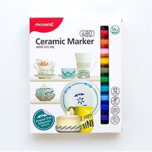 12 Stuks Monami 480 Keramische Marker Pen Set 1.4Mm Punt Tekening Voor Mok Cup Kom Thuis Diy Art Decoratie school Kids A6470